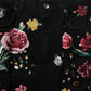 Dolce & Gabbana Black Floral Cotton High Waist Tapered Pants