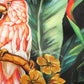 Dolce & Gabbana Black Tropical Print Cotton HighWaist Pants