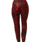 Dolce & Gabbana Red Black Zebra Print Cotton HighWaist Pants