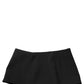 Dolce & Gabbana Black Wool A-line Low Waist Mini Women Skirt