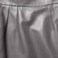 Dolce & Gabbana Gray Leather High Waist Pencil Cut Midi Skirt