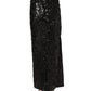 Dolce & Gabbana Black Sequin High Waist Pencil Midi Skirt