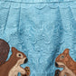 Dolce & Gabbana Blue Jacquard Embroidered A-line Skirt