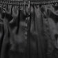 Dolce & Gabbana Black Lace Trimmed Satin Side Slit Skirt