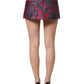 Dolce & Gabbana Multicolor Floral Jacquard MidWaist Mini Skirt