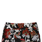Dolce & Gabbana Black Floral Jacquard Mid Waist Mini Skirt