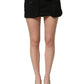 Dolce & Gabbana Black Cotton Mid Waist A-line Mini Skirt