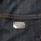 Dolce & Gabbana Black Cotton Spandex Low Waist Denim Mini Skirt
