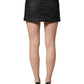 Dolce & Gabbana Black Cotton Spandex Low Waist Denim Mini Skirt