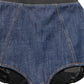 Dolce & Gabbana Blue Cotton High Waist Denim Hotpants Shorts