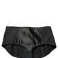 Dolce & Gabbana Black Low Waist Satin Culotte Hotpants Shorts