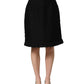 Dolce & Gabbana Black High Waist Pencil Cut Knee Length Skirt