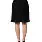 Dolce & Gabbana Black High Waist Pencil Cut Knee Length Skirt