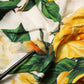 Dolce & Gabbana White Rose Print HighWaist Sheath Mini Skirt