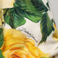 Dolce & Gabbana White Rose Print HighWaist Sheath Mini Skirt
