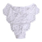 Dolce & Gabbana White Floral Lace Low Rise Panty Underwear