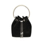 Jimmy Choo Black Cotton Shoulder Bag