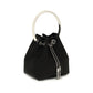 Jimmy Choo Black Cotton Shoulder Bag