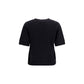 Ganni Black Alpaca Vicugna Pacos T-Shirt