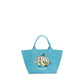 Ganni Blue Recycled Cotton Shoulder Bag