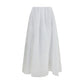 Brunello Cucinelli White Cotton Long Skirt