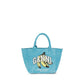 Ganni Blue Recycled Cotton Shoulder Bag