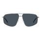 Polaroid Gray Stainless Steel Sunglasses