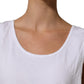 American Vintage White Cotton Round Neck Sleeveless Tank Top