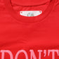 Dolce & Gabbana Red Graphic Cotton Jersey Crew Neck T-shirt