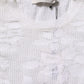 Alpha Studio White Floral Lace Knit Fabric Short Sleeves Blouse Top
