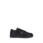 Prada Black Calf Leather Bos Taurus Low Top Sneakers