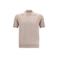 Brunello Cucinelli Beige Cotton Polo Shirt