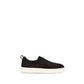 Santoni Brown Calf Leather Bos Taurus Sneakers