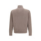 Brunello Cucinelli Beige Calf Leather Bos Taurus Leather Jacket