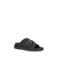 Alexander McQueen Black Calf Leather Bos Taurus Platform Sandals