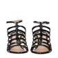 Tom Ford Black Leather Stiletto Heel Sandals