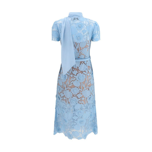 Self-Portrait Blue Polyester Casual Dress