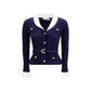 Self-Portrait Blue Polyamide Cardigan
