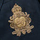 Dolce & Gabbana Blue Wool Logo Single Breasted Coat Jacket