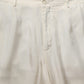 Dolce & Gabbana Off White Silk Straight Wide Leg Trouser Pants