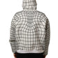 Dolce & Gabbana White Black WarpGrid Pattern Hoodie Sweater