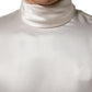 Dolce & Gabbana White Silk Long Sleeves Turtleneck Sweater