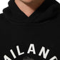 Dolce & Gabbana Black Cotton Milano1984 Print Hoodie Sweater