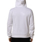 Dolce & Gabbana White Sacred Heart Hooded Sweatshirt Sweater