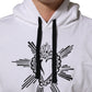 Dolce & Gabbana White Sacred Heart Hooded Sweatshirt Sweater