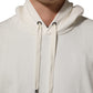 Dolce & Gabbana White Logo Hooded PulloverSweatshirt Sweater