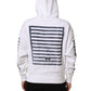 Dolce & Gabbana White Blue Stripe Hooded Sweatshirt Sweater