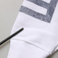 Dolce & Gabbana White Blue Stripe Hooded Sweatshirt Sweater