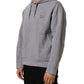 Dolce & Gabbana Gray Cotton Logo Hooded Sweatshirt Sweater