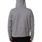 Dolce & Gabbana Gray Cotton Logo Hooded Sweatshirt Sweater